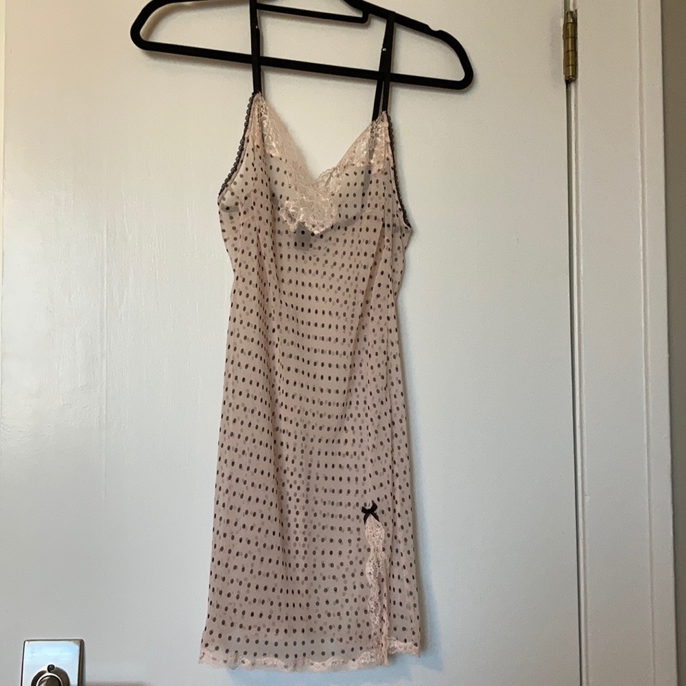 Victoria’s Secret pink polka dot slip